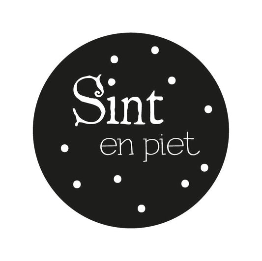 Stickers FG Sint en Piet | zwart/wit