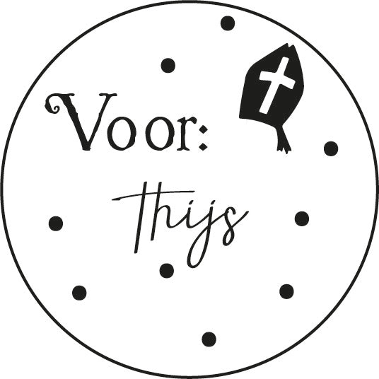 Persoonlijke sticker voor mijter