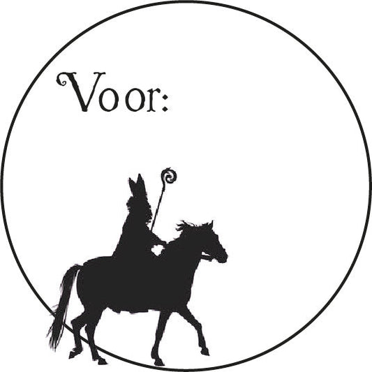 Stickers voor: sint op paard